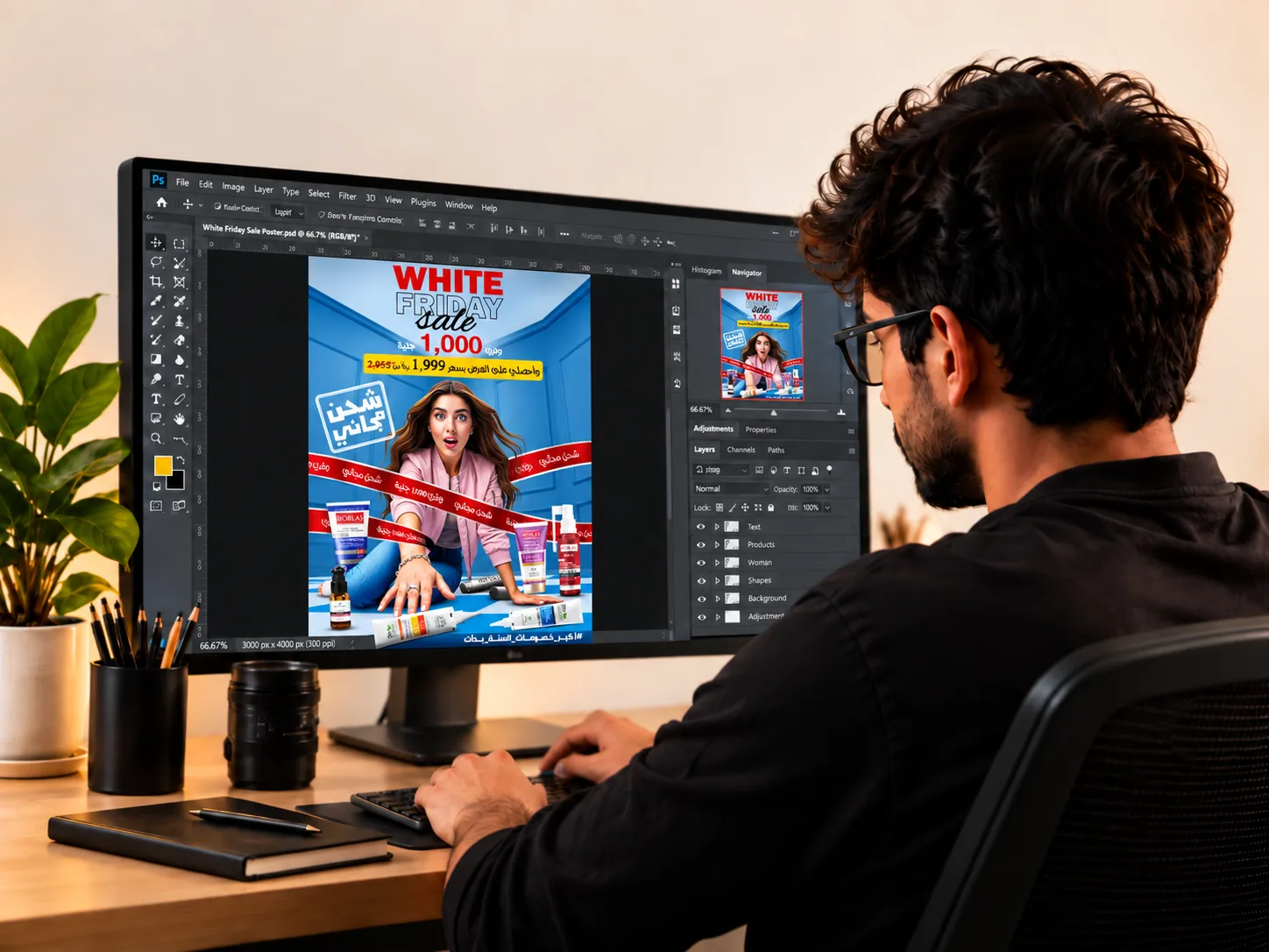 Graphic Design with AI course workspace at Creative Fox Studio