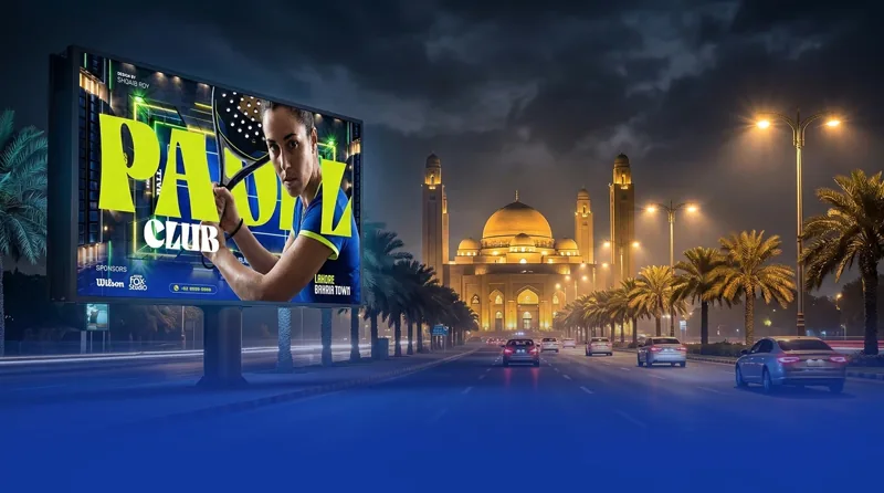 Padel Club billboard campaign artwork