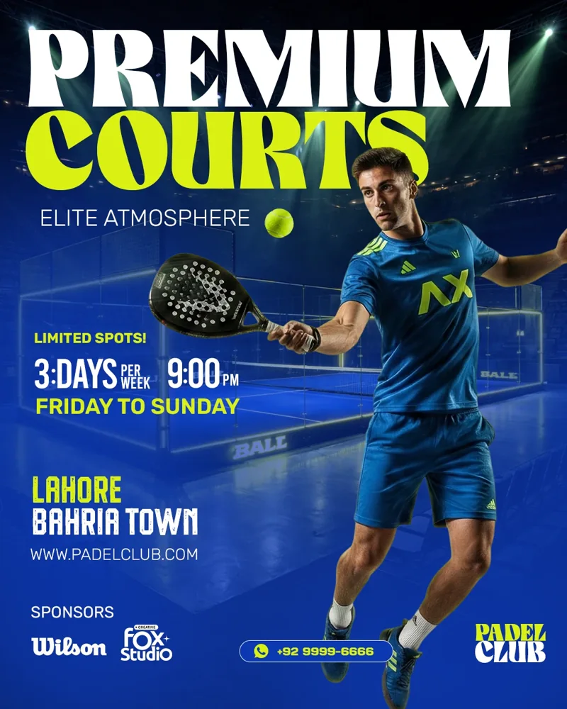 Padel Club sports poster design