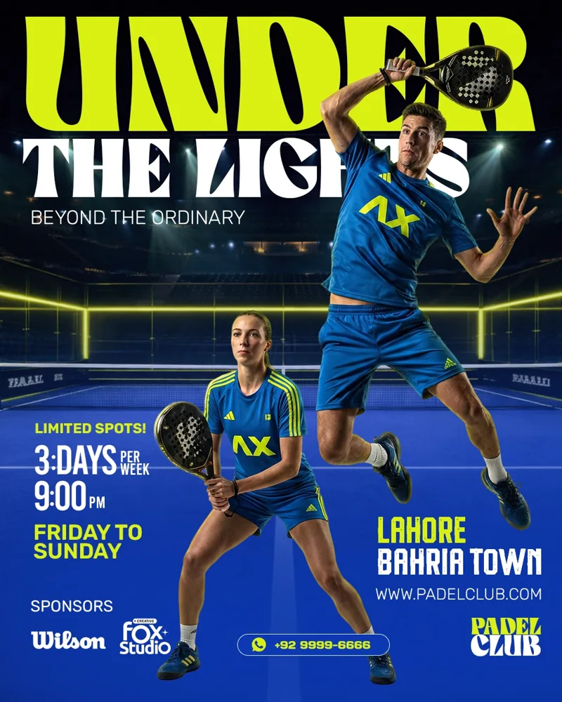 Padel Club social media sports promotional design