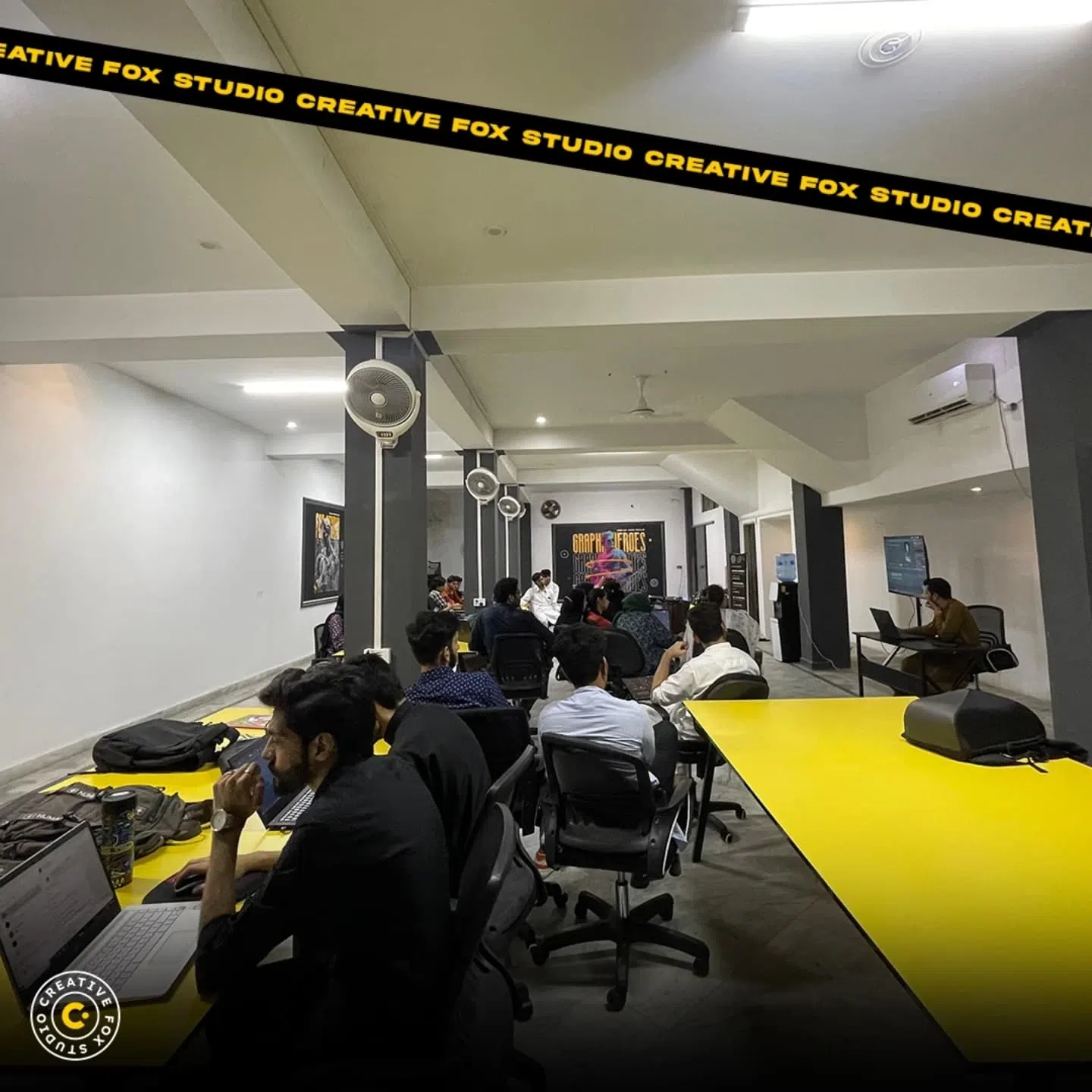 Creative Fox Studio classroom and practical design workspace